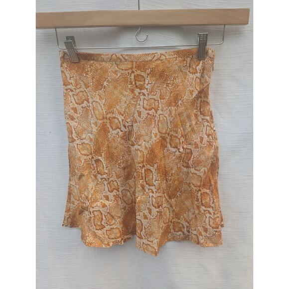 Billabong X Sincerely Jules Womens Mango Kick Rocks Snake Print Mini Skirt Sz 26 - Picture 1 of 8